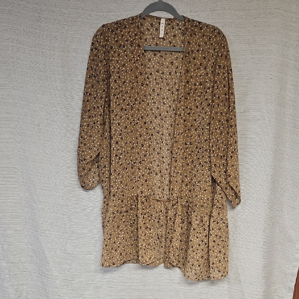 MTS Brown Leopard Cheetah Dot Wrap